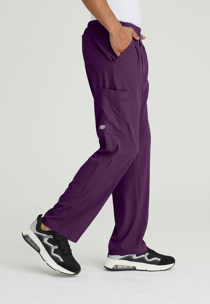 SKECHERS MALE STRUCTURE 4 POCKET ELASTIC WAISTBAND PANT | Eggplant