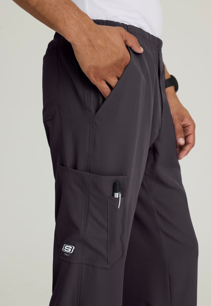 SKECHERS MALE STRUCTURE 4 POCKET ELASTIC WAISTBAND PANT | Pewter Grey