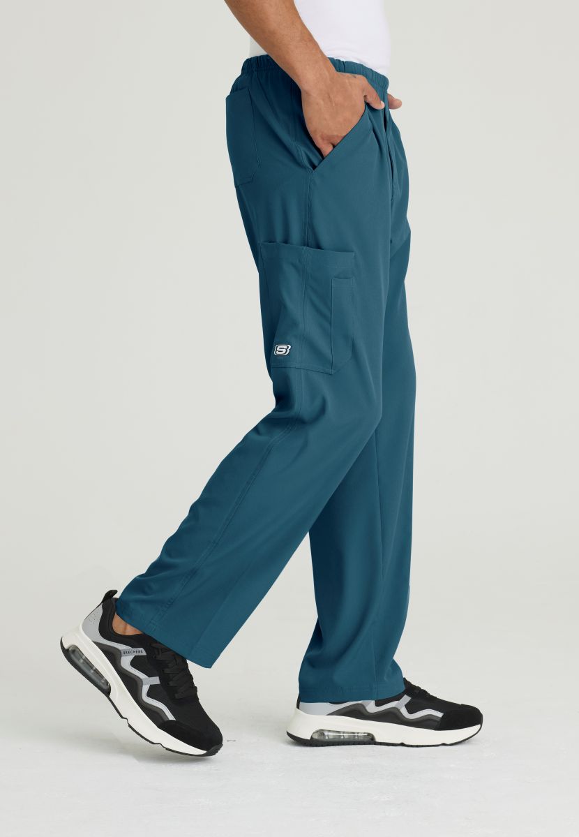SKECHERS MALE STRUCTURE 4 POCKET ELASTIC WAISTBAND PANT | Caribbean