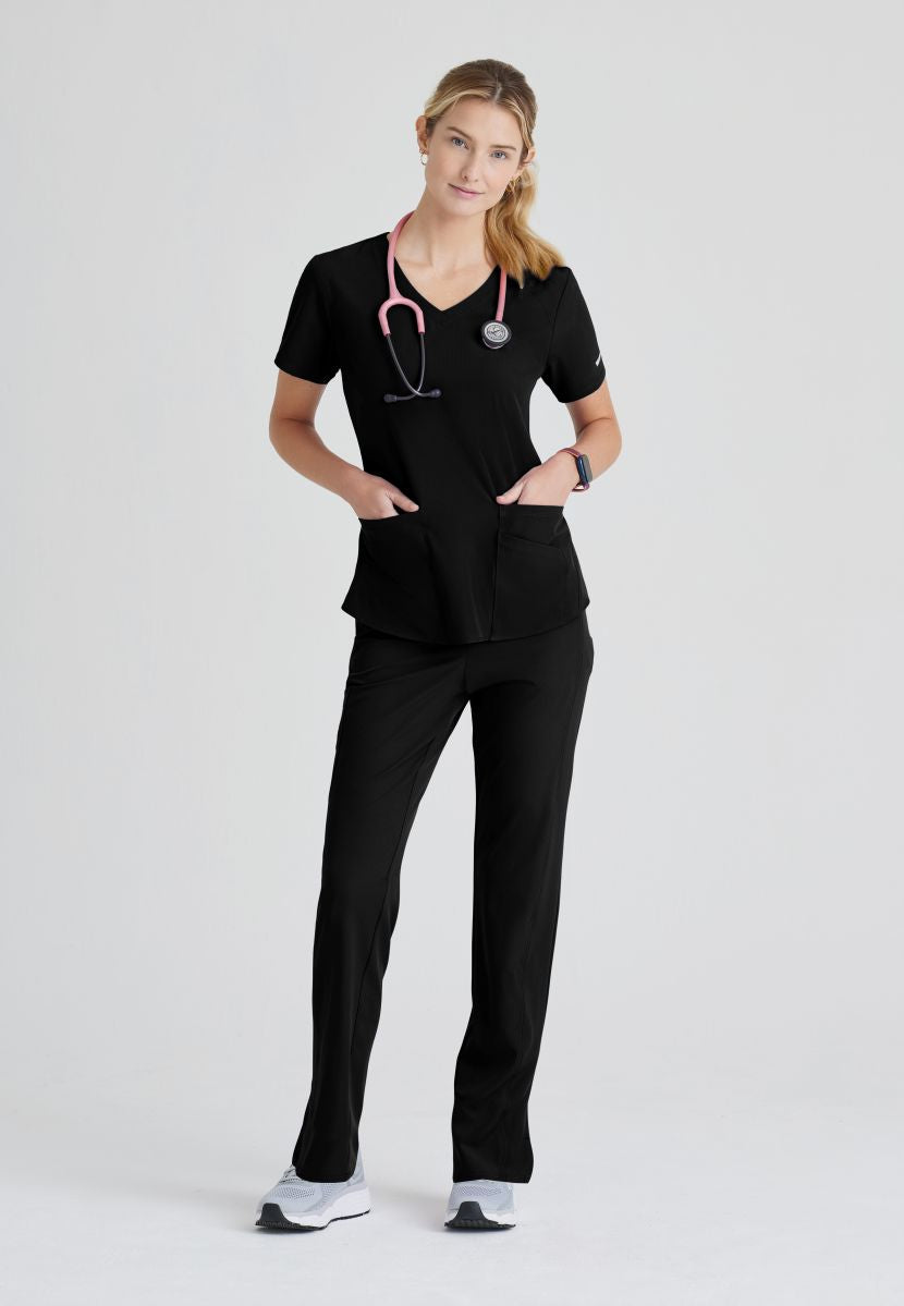 SKECHERS BREEZE 3-POCKET SHAPED HEM TOP | BLACK