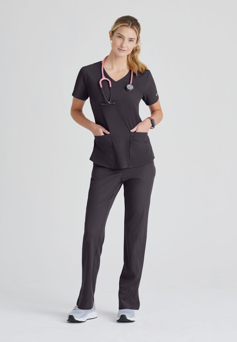 SKECHERS BREEZE 3-POCKET SHAPED HEM TOP | Pewter Grey