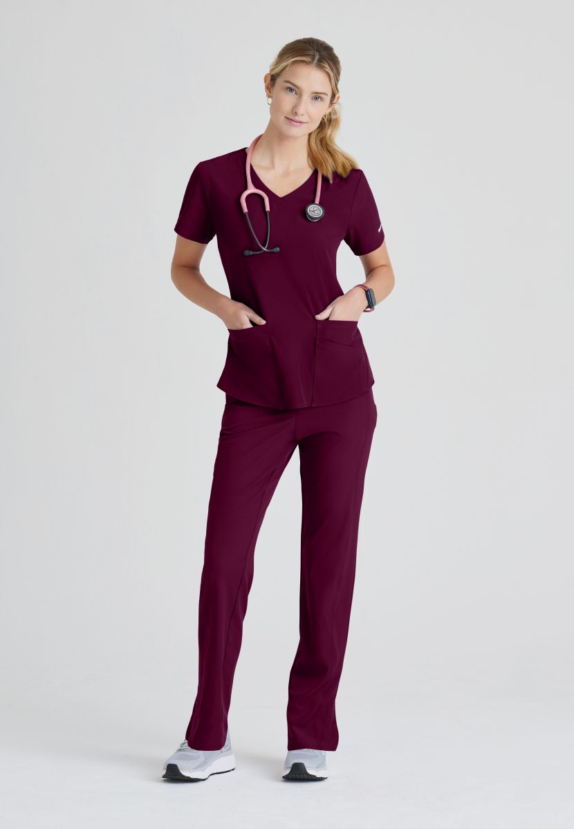 SKECHERS BREEZE 3-POCKET SHAPED HEM TOP | Wine