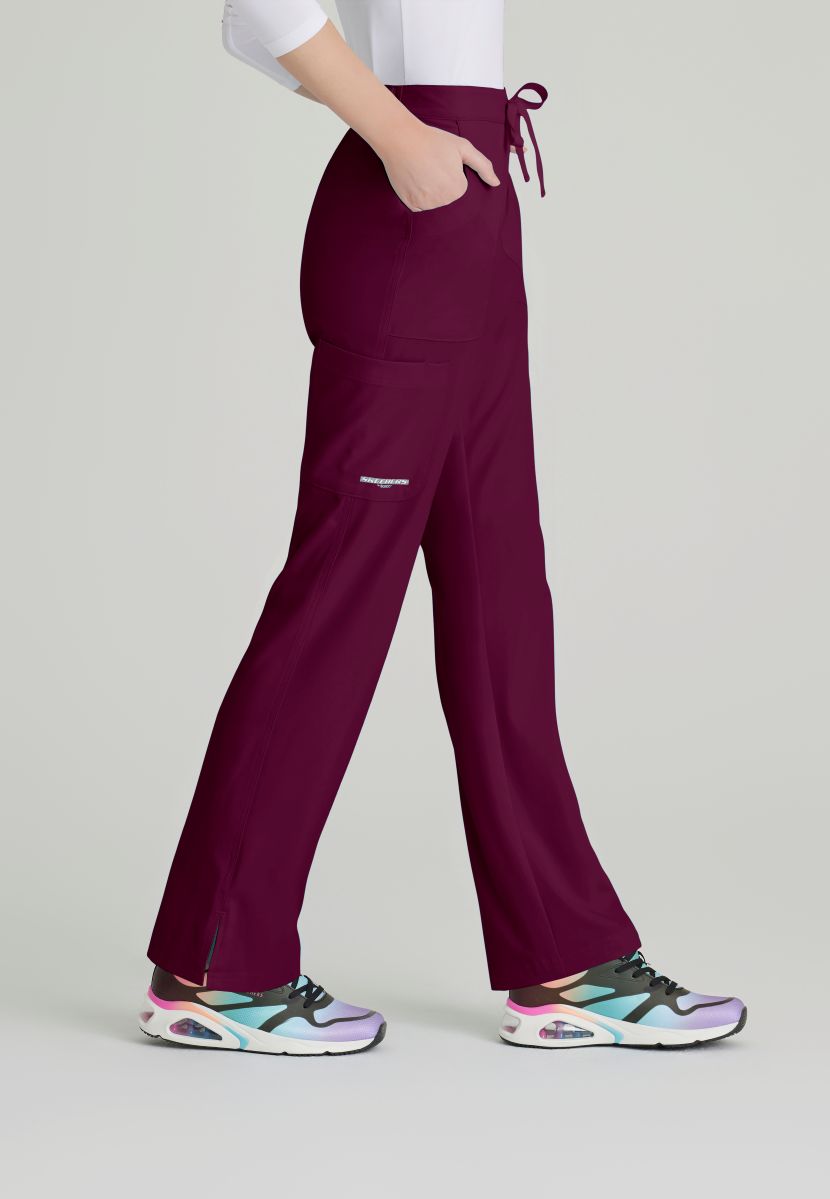 SKECHERS RELIANCE 3-POCKET FLAT FRONT PANTS  | Wine